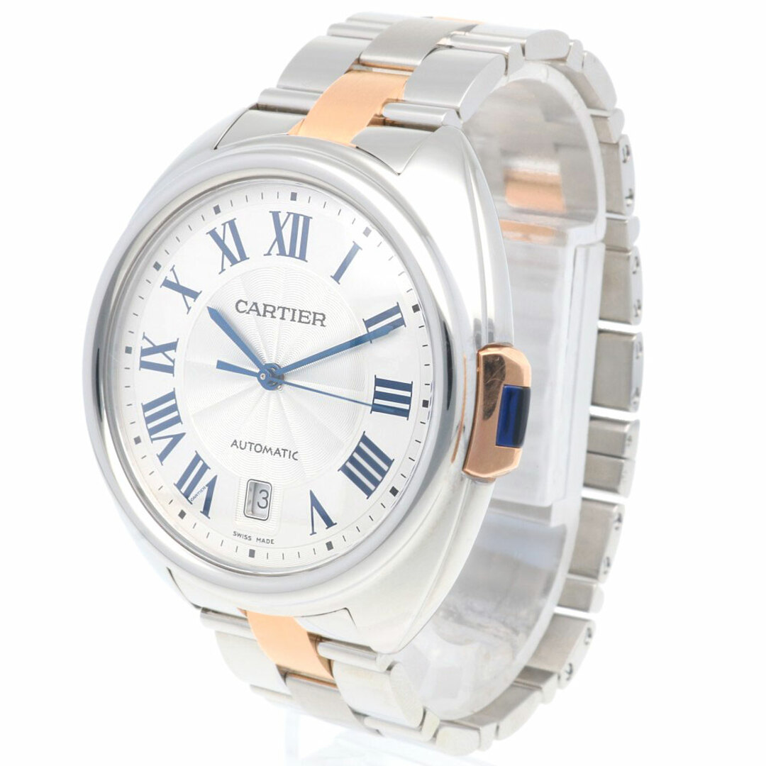 Cartier(カルティエ)のカルティエ クレ ドゥ カルティエ 腕時計 時計 ステンレススチール 3850 自動巻き メンズ 1年保証 CARTIER  中古 メンズの時計(腕時計(アナログ))の商品写真