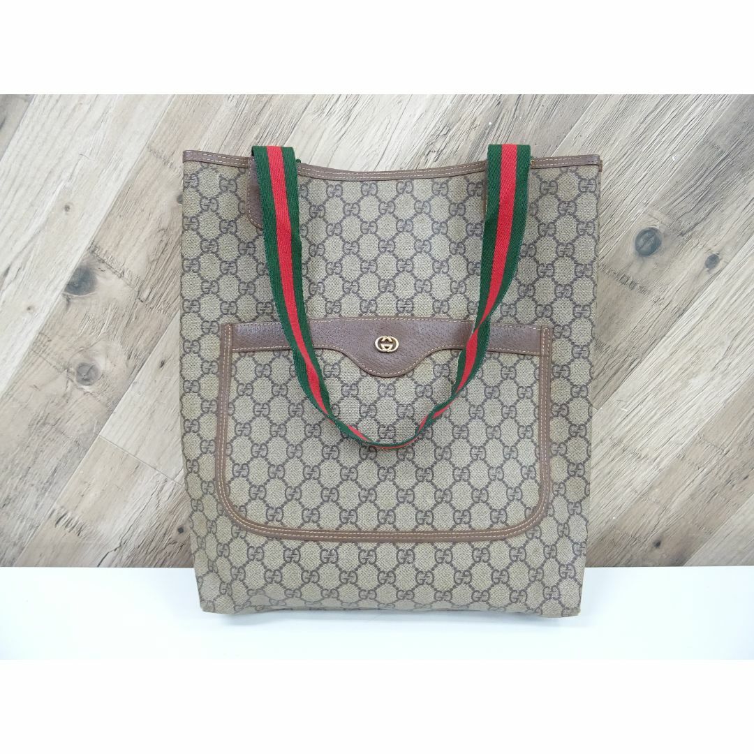 GUCCI - 藤236 / GUCCI グッチ GG柄 トートバッグ PVC レザー