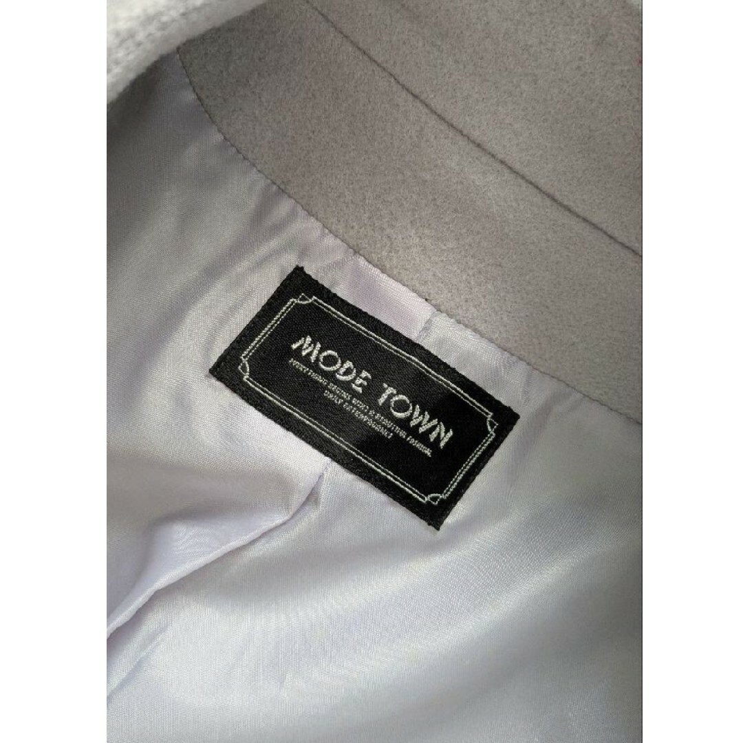 美品☆ロングコート スタンドカラー　ライトパープル アンゴラ カシミヤ ウール レディースのジャケット/アウター(ロングコート)の商品写真
