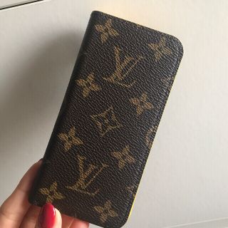 ルイヴィトン(LOUIS VUITTON)のLOUIS VUITTON ルイヴィトン iphoneケース 手帳型 イエロー(iPhoneケース)