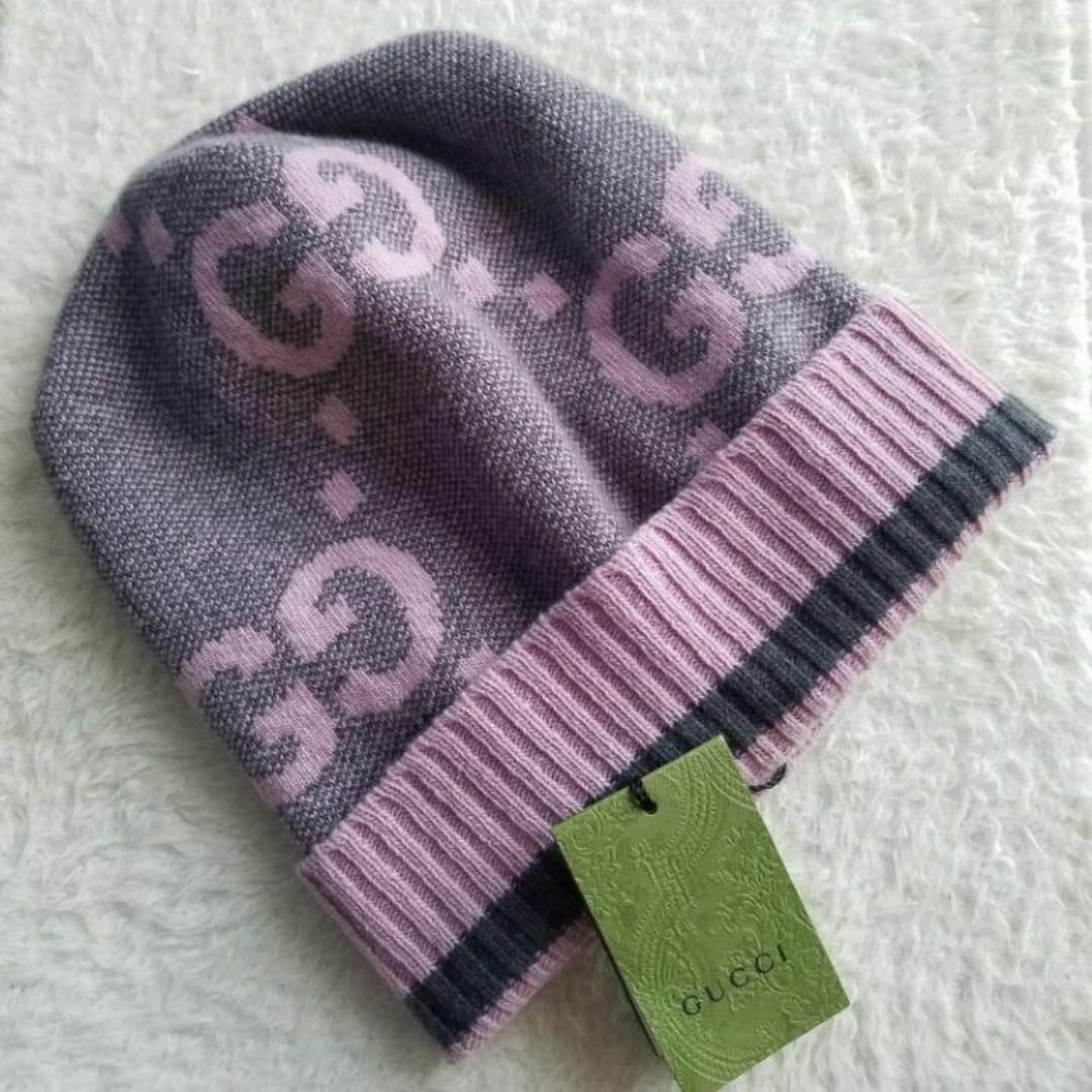国内完売 GUCCI グッチ GG カシミア ジャガード ニット キャップ 国内完売 GUCCI グッチ GG カシミア ジャガード ニット キャップ