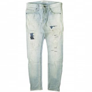 e JEANS イージーンズ 日本製 岡山児島 ダメージ＆リペア加工 スキニーデニムパンツ 171206301 0 Indigo ボタンフライ ジーンズ ボトムス【中古】【e JEANS】(デニム/ジーンズ)
