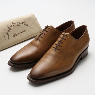 サントーニ(Santoni)の■美品■Santoni サントーニ ドレスシューズ サイズ7 ホールカット レザー 革靴 ブランド古着【中古】20250220/RA3307(ドレス/ビジネス)