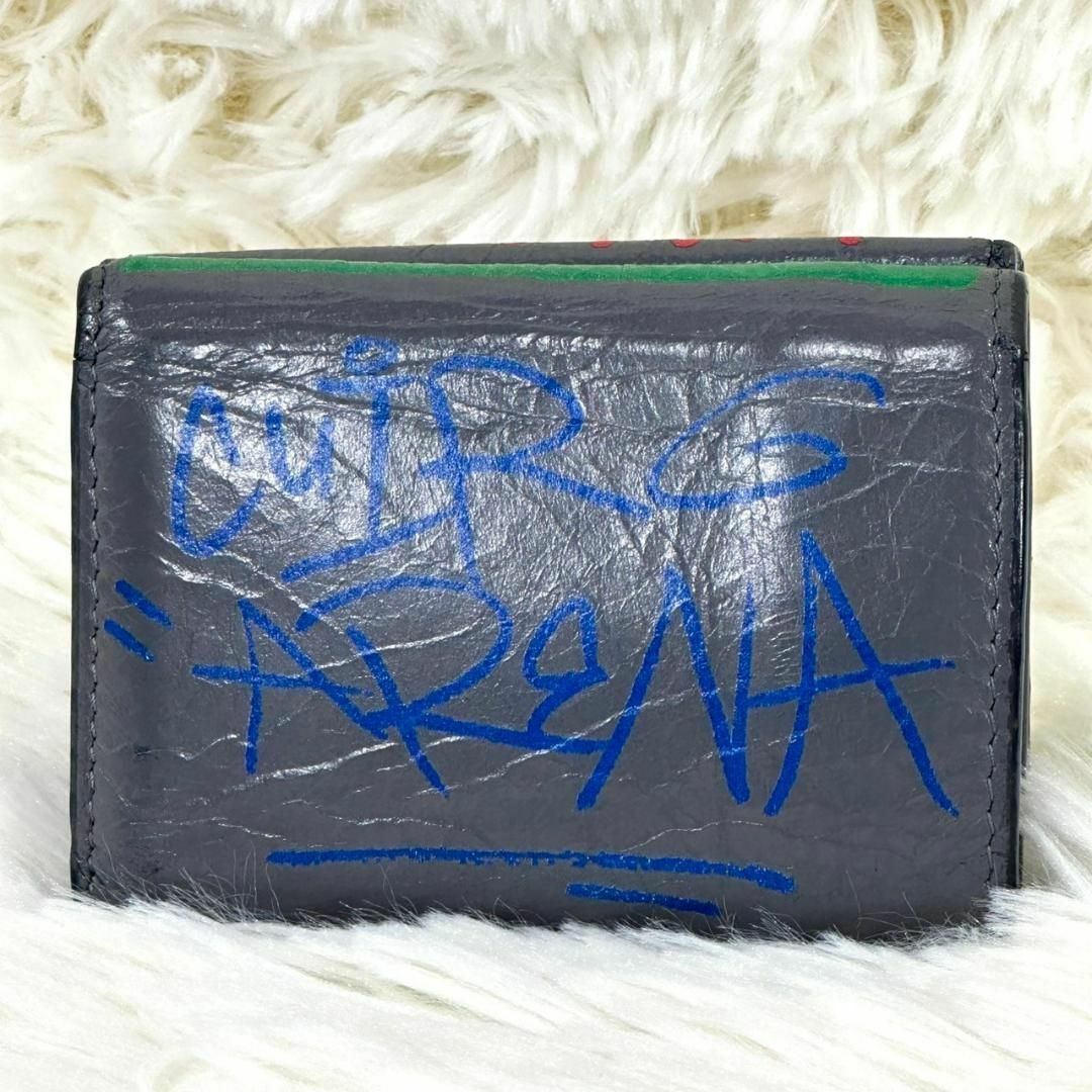 超希少】バレンシアガ ペーパー 三つ折り財布 グラフィティー 925F 超希少】バレンシアガ ペーパー 三つ折り財布 グラフィティー 925F