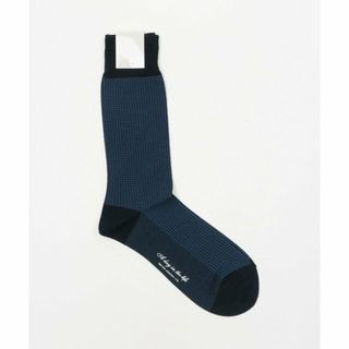 アデイインザライフ(a day in the life)の【NAVY】シルケット ハウンドトゥース レギュラーソックス<A DAY IN THE LIFE>(ソックス)
