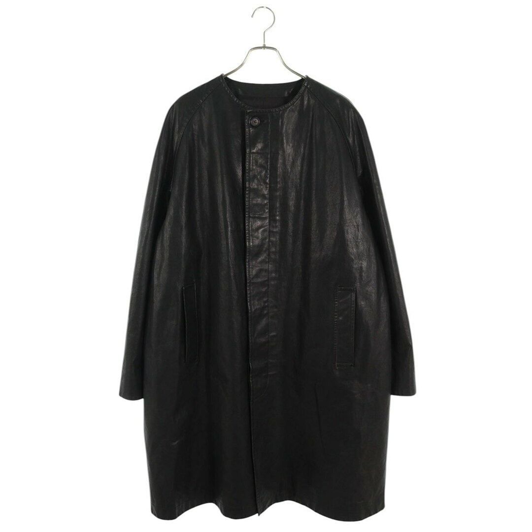 PRADA - プラダ 23SS UPS600 S231 12NF ノーカラーレザーコート PRADA - プラダ 23SS UPS600 S231 12NF ノーカラーレザーコート
