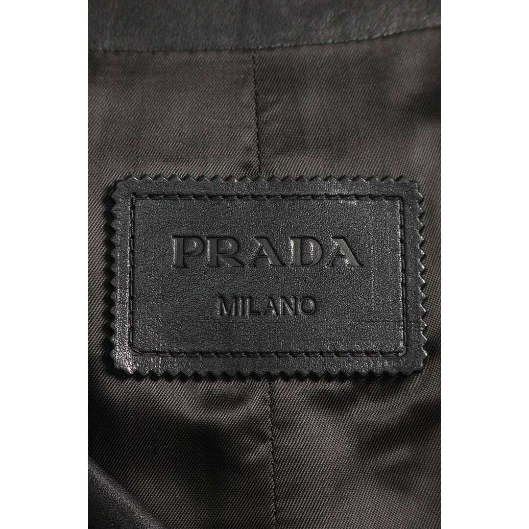 PRADA - プラダ 23SS UPS600 S231 12NF ノーカラーレザーコート PRADA - プラダ 23SS UPS600 S231 12NF ノーカラーレザーコート