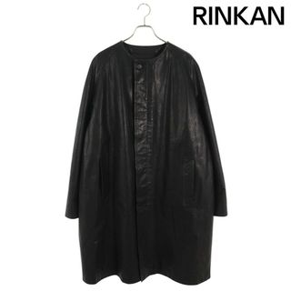 PRADA - プラダ 23SS UPS600 S231 12NF ノーカラーレザーコート PRADA - プラダ 23SS UPS600 S231 12NF ノーカラーレザーコート
