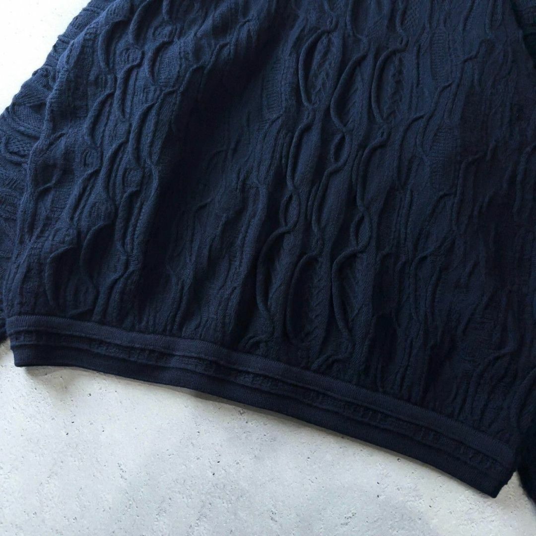COOGI - 美品 COOGI クージー 単色 オールネイビー 3D ニット COOGI - 美品 COOGI クージー 単色 オールネイビー 3D ニット