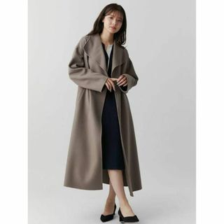 TONAL - TONAL✨トーナル ノーカラーウールコート 赤茶色の通販 TONAL - TONAL✨トーナル ノーカラーウールコート 赤茶色の通販