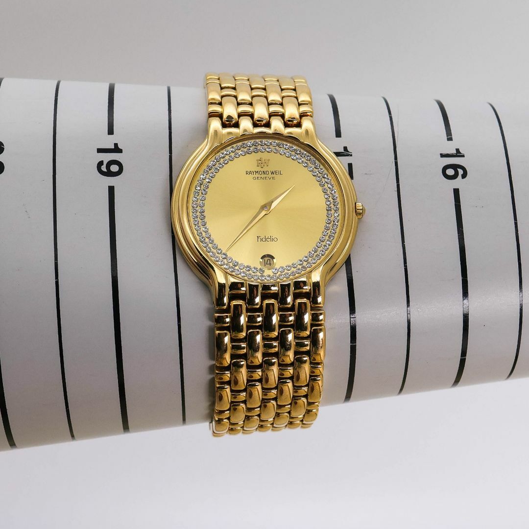 稼働 RAYMONDWEIL Fidelio 腕時計 18金メッキ デイト775の通販 稼働 RAYMONDWEIL Fidelio 腕時計 18金メッキ デイト775の通販