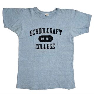 チャンピオン(Champion)のチャンピオン Champion ■【 Vintage 80s Made in USA Rubber Print T-Shirt 】ヴィンテージ USA製 3段英字 ラバー プリント Tシャツ(Tシャツ/カットソー(半袖/袖なし))