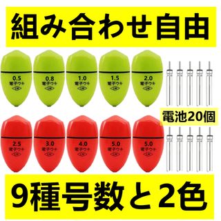 10個  ウキ+ 電池（CR425） 20 個セット(その他)