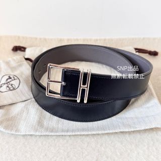 HERMES - エルメス リバーシブル ベルト ネイサン32 H金具 A刻印 HERMES - エルメス リバーシブル ベルト ネイサン32 H金具 A刻印