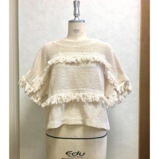 フォーエバートゥエンティーワン(FOREVER 21)の試着のみ 美品 FOREVER21 フリンジ トップス 2016 春夏(カットソー(半袖/袖なし))