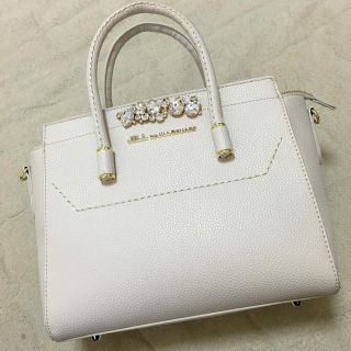 ジルバイジルスチュアート(JILL by JILLSTUART)のビジューロイヤルトート♡ホワイト(ショルダーバッグ)