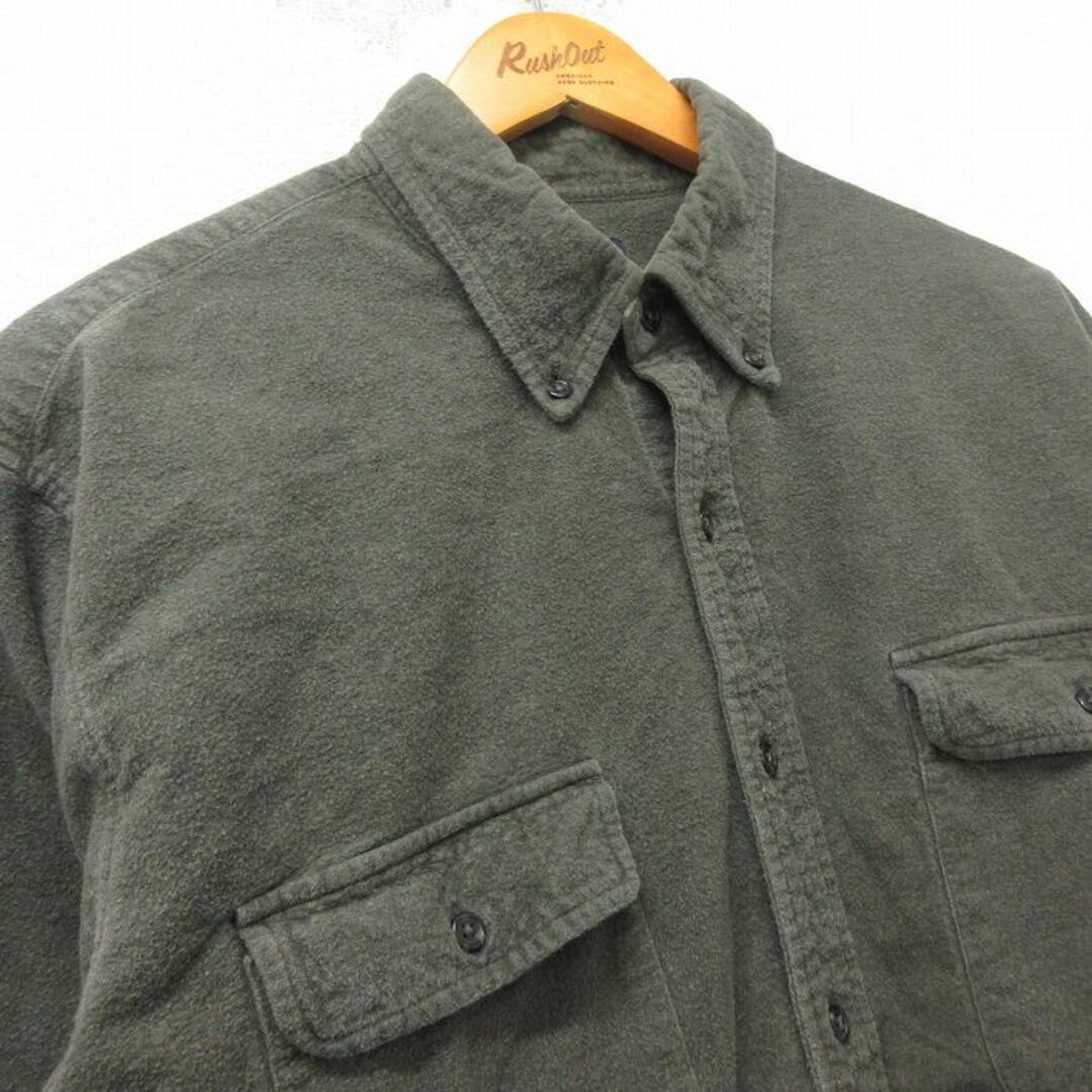 LANDS'END - XL☆古着 ランズエンド 長袖 フランネル シャツ LANDS'END - XL☆古着 ランズエンド 長袖 フランネル シャツ