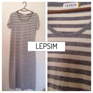 レプシィム(LEPSIM)のLEPSIM ボーダーマキシ丈ワンピ(ロングワンピース/マキシワンピース)