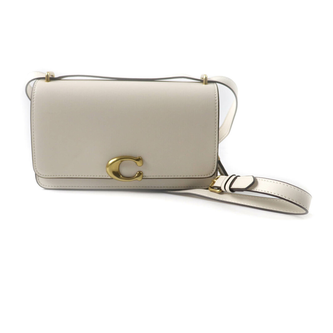 COACH - 未使用品★COACH コーチ CC416 バンディット ロゴ金具付 スクエア レザー ショルダーバッグ 鞄 ブラス/アイボリー