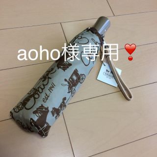 コーチ(COACH)のaoho様専用❗️新品タグ付き  コーチホースアンドキャリッジ折りたたみ傘(傘)