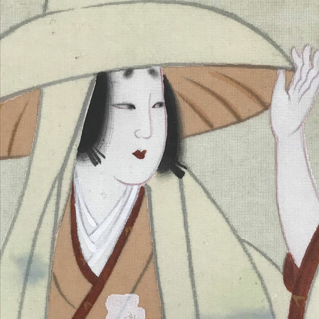 真作/作者不詳/富印/樋口富麻呂?/美人図/掛軸☆宝船☆AI-592の 真作/作者不詳/富印/樋口富麻呂?/美人図/掛軸☆宝船☆AI-592の