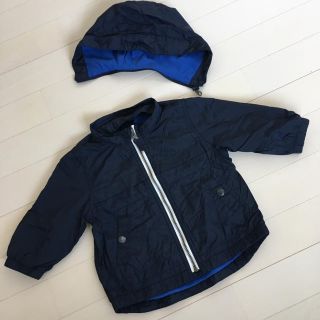 ギャップキッズ(GAP Kids)のGAP ギャップ 薄手アウター ウインドブレーカー 2way ネイビー 80(ジャケット/コート)