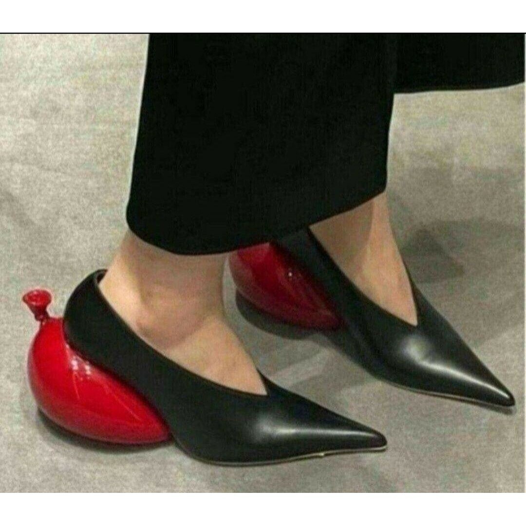 赤いバルーンが可愛い♡新品!!バルーン デザインヒール 赤いバルーンが可愛い♡新品!!バルーン デザインヒール