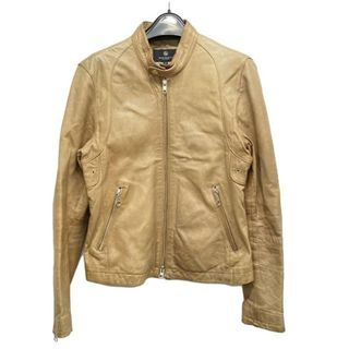 BEAUTY&YOUTH UNITEDARROWS(ビューティアンドユース ユナイテッドアローズ) ライダースジャケット サイズS メンズ - ライトブラウン 長袖/シングルライダース/レザー/秋/冬(ライダースジャケット)