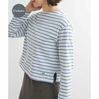 アーバンリサーチドアーズ(URBAN RESEARCH DOORS)の【WHT×LAV】『別注』ORCIVAL*DOORS ボーダーロングスリーブTシャツ(カットソー(長袖/七分))