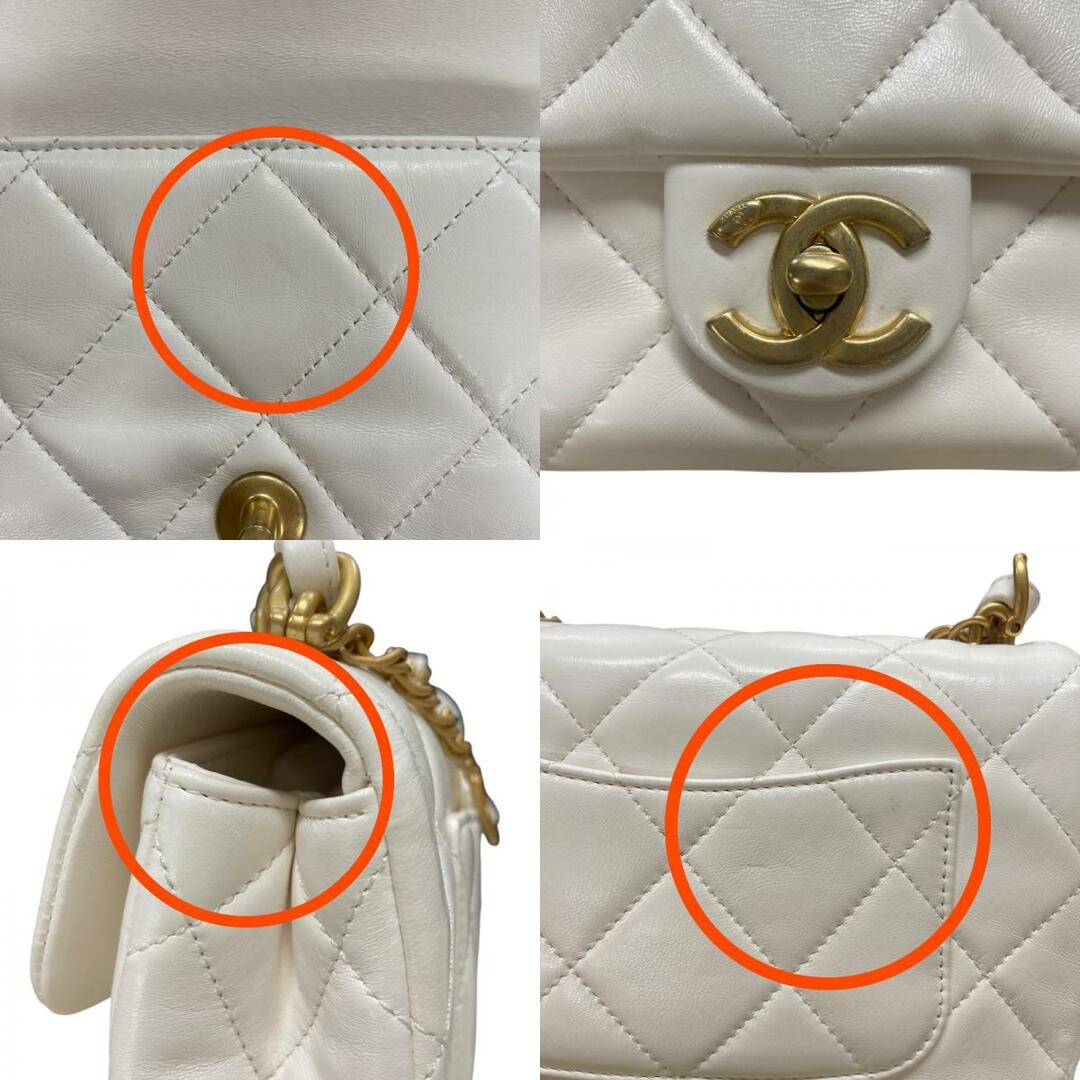 CHANEL - シャネル CHANEL マトラッセ スモールフラップバッグ AS4012 ホワイト ゴールド金具 シャイニーラム レディース ショルダーバッグ CHANEL - シャネル CHANEL マトラッセ スモールフラップバッグ AS4012 ホワイト ゴールド金具 シャイニーラム レディース ショルダーバッグ