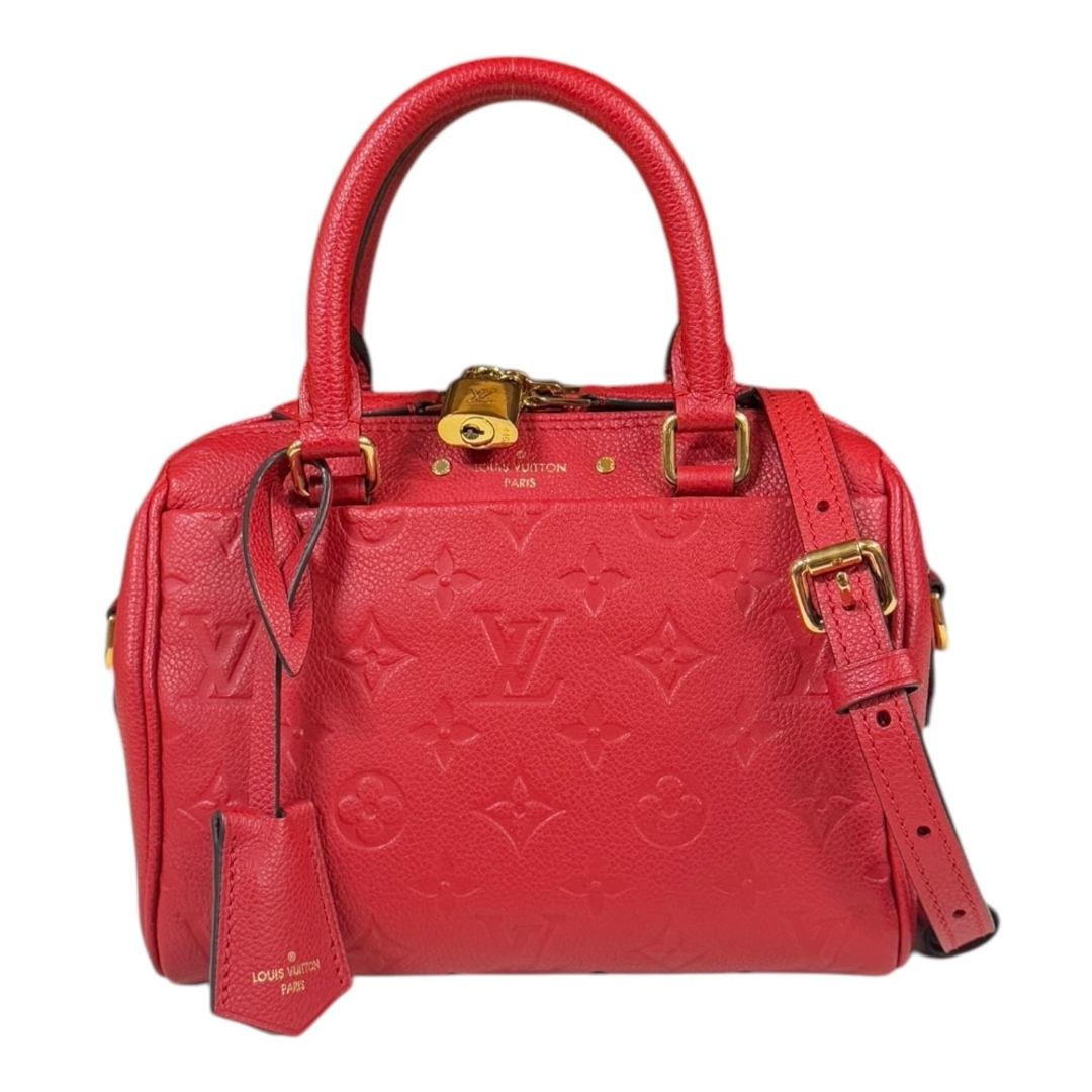 LOUIS VUITTON - ルイヴィトン スピーディバンドリエール20 モノグラムアンプラント ショルダーバッグ モノグラムアンプラント M42395 レッド レディース LOUIS VUITTON  中古