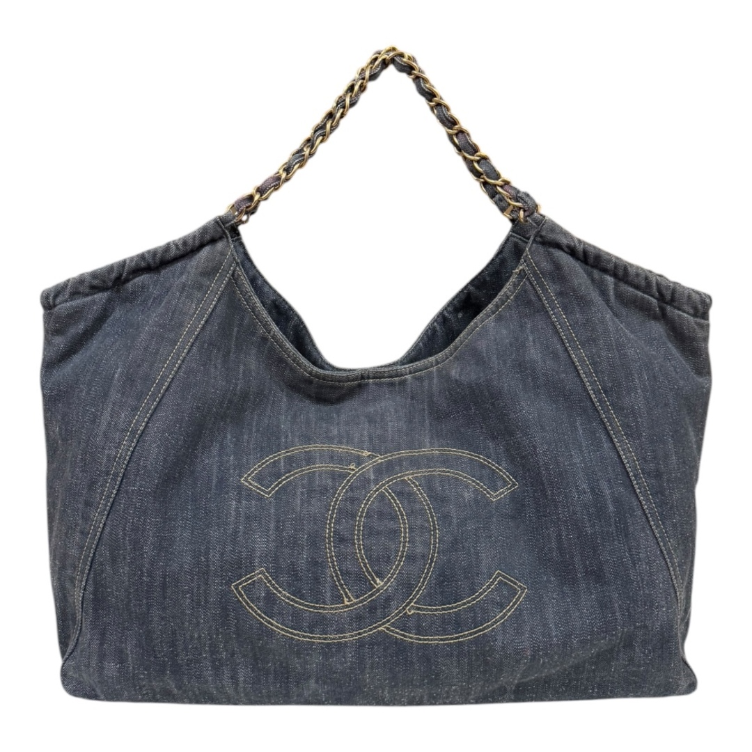CHANEL - シャネル ココカバス ショルダーバッグ デニム A35108 ブルー レディース CHANEL  中古