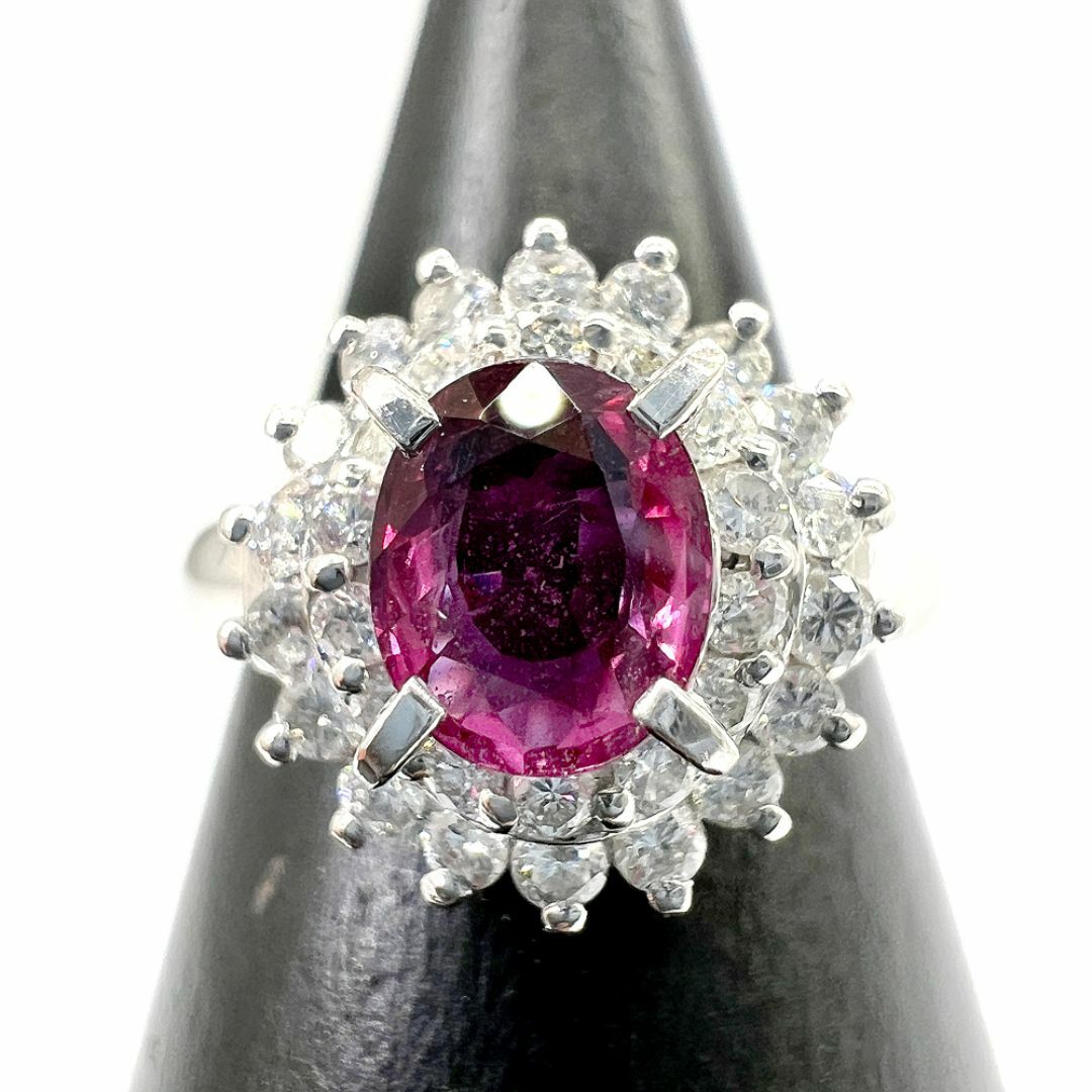 Pt850 リング ルビー 0.65ct ダイヤ 0.43ct 指輪 アクセサリー ジュエリー プラチナ