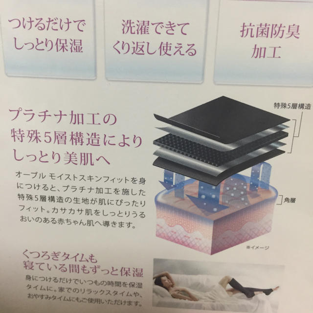 新品未使用  オーブル  スキンフィット  レッグ レディースのレッグウェア(レッグウォーマー)の商品写真