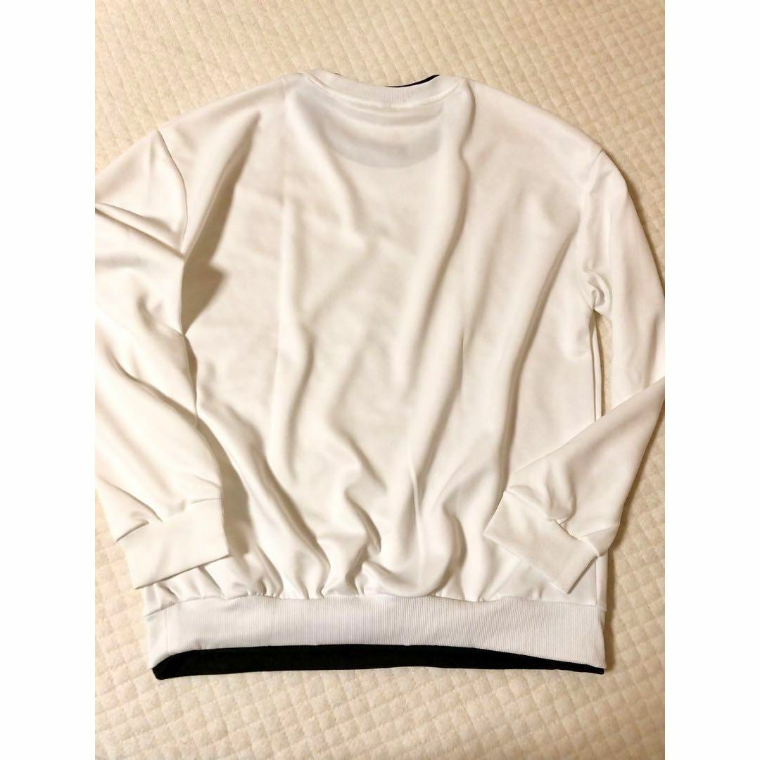 トレーナー メンズ 長袖 丸首 重ね着風 秋服 4XL メンズのトップス(スウェット)の商品写真
