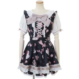 LIZ LISA - LIZLISA Sewing Bear柄セットアップ ホワイト×ピンク LIZ LISA - LIZLISA Sewing Bear柄セットアップ ホワイト×ピンク