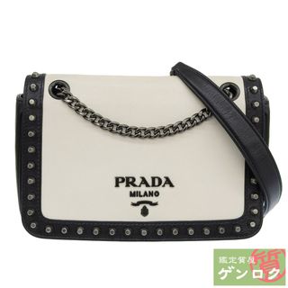 PRADA】プラダ『スタッズ付 ナイロン ショルダーバッグ』1BD118