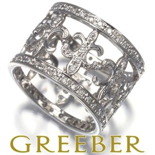 ダイヤ ダイヤモンド 0.92ct 透かし フルールドリス リング Pt900  限界値下げ品(リング(指輪))