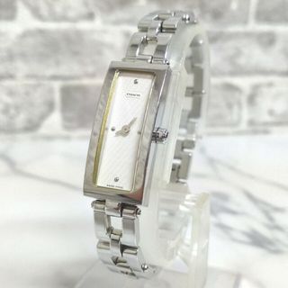 COACH - 稼働 COACH 腕時計 ブラック文字盤 スクエア ステンレス COACH - 稼働 COACH 腕時計 ブラック文字盤 スクエア ステンレス