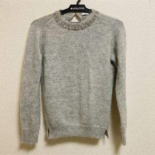 イエナ(IENA)のIENA イエナ　グレー　灰色　グレー　キラキラ　ビジュ　ニット　セーター(ニット/セーター)