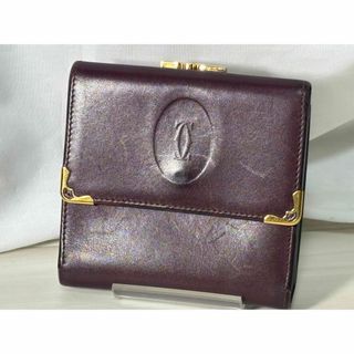 Cartier - Cartier カルティエ 財布 札入れ カード入れ ボルドー Cartier - Cartier カルティエ 財布 札入れ カード入れ ボルドー