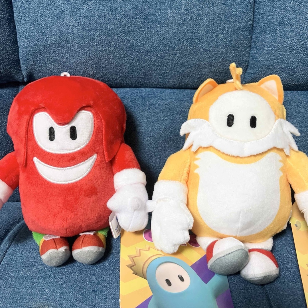Fall Guys フォールガイズ ぬいぐるみ ソニック コラボ 2種セット エンタメ/ホビーのおもちゃ/ぬいぐるみ(キャラクターグッズ)の商品写真