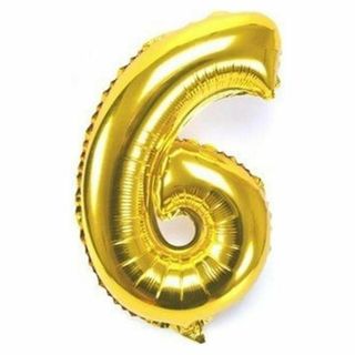 バルーン 6 約90cm アルミ風船 誕生日 ウェディング 記念日(その他)