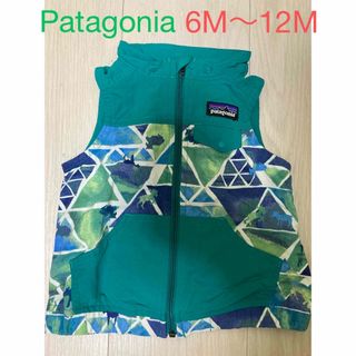Patagonia ベスト　グリーン　キッズ　6M〜12M 80 90