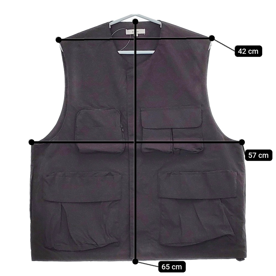 kontor 新品 KON-VE01241 MULTI-PKT VEST サイズ2 定価33000円 ベスト ブラック メンズ コントール【中古】5-0209M♪ kontor 新品 KON-VE01241 MULTI-PKT VEST サイズ2 定価33000円 ベスト ブラック メンズ コントール【中古】5-0209M♪