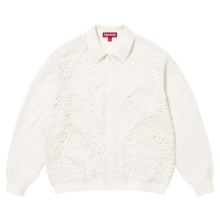 Supreme - 【Mサイズ】Crochet Zip Up Cardigan(クロシェジップ Supreme - 【Mサイズ】Crochet Zip Up Cardigan(クロシェジップ