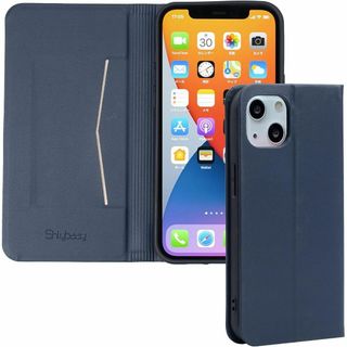 iPhone14ProMax ネイビー 手帳型　スマホケース カード収納(iPhoneケース)