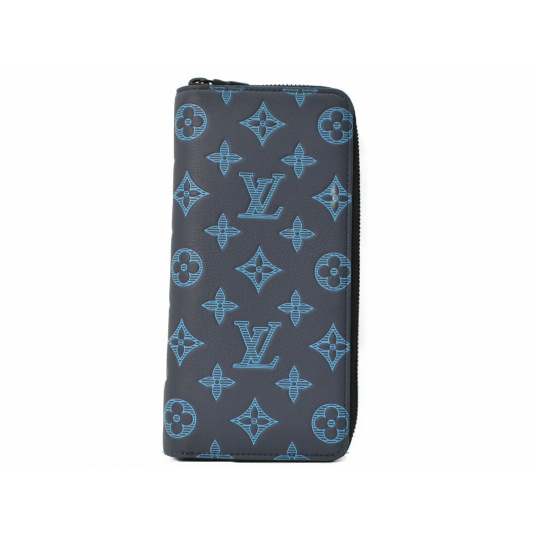 LOUIS VUITTON - LOUIS VUITTON　ルイヴィトン　ジッピーウォレットヴェルティカル　M82322　長財布　ロングウォレット　モノグラム・シャドウ　ブルー系　LV　メンズ　シンプル　ギフト　プレゼント包装可【中古】松山久万ノ台店