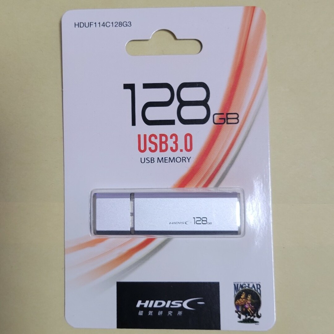 HIDISC(ハイディスク)の新品・未開封　磁気研究所 フラッシュドライブ HDUF114C128G スマホ/家電/カメラのPC/タブレット(PC周辺機器)の商品写真