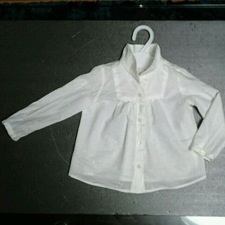 ザラキッズ(ZARA KIDS)のスペイン製　ZARAbaby　白シャツ75　ザラベビー(シャツ/カットソー)